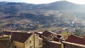 View from medieval hilltop town