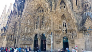 Detailed Nativity side of La Sagrada Familia in Barcelona