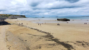 Remnants of the portable docks built to support troops from the D-Day Invasion