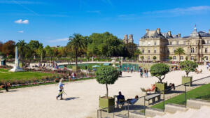 Lovely Luxembourg Palace and Gardens seen while cycling through Paris
