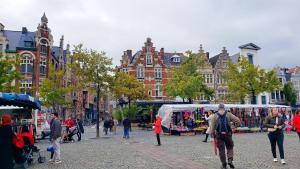 Vrijdagmarkt (Friday Market) square in Ghent, Belgium