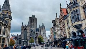 Saint Nicholas Church in centre.  Ghent, Belgium