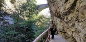 Mike walking in Vintgar Gorge
