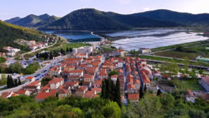 Salt pans and town: Ston Croatia