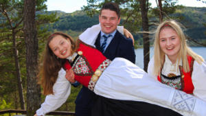 Siblings having fun