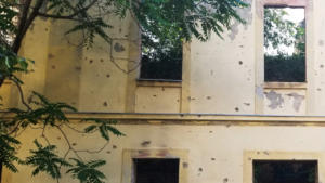 bullet holes, Mostar, Bosnia and Herzegovina