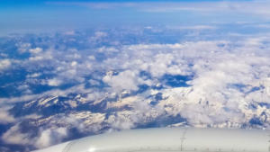 Flying over Salzburg Mtns