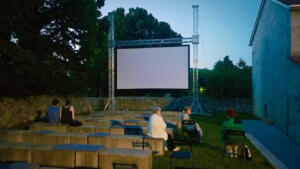 Outdoor movies in church yard