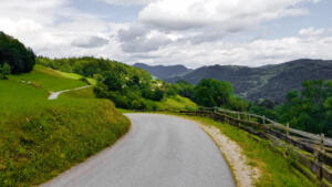 View near the top of 500 m in elevation change