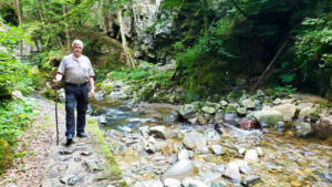 Walking in a gorge on a really hot day near Celje, Slovenia