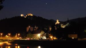 Night view from near our camper in Celje, Slovenia