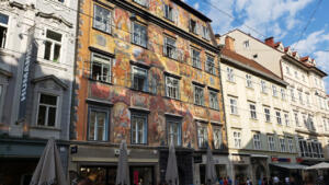 Beautiful painted building in Graz