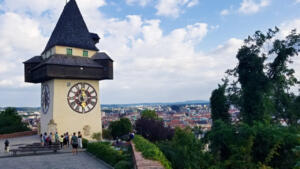 Uhrturm (Clock Tower) on top of Schlossberg (Castle Mountain) Graz