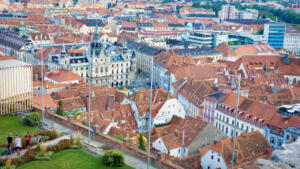 Overlooking Graz from Schlossberg hill