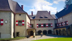Schloss Pichl. The places you see riding along the Murz river, Austria