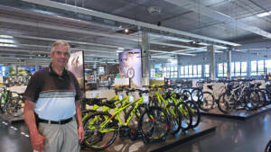 Mike is thrilled with this huge bike store