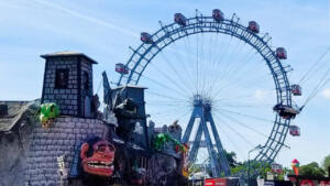 Giant Ferris Wheel from 1897 in Prater Park, Vienna