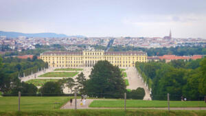 View from Sunday brunch at the Gloriette of Schönbrunn Palace