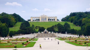 View of Gloriette from Schönbrunn . Beautiful.