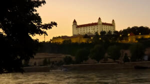 Bratislava Castle as evening comes