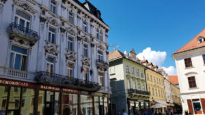 Some stores on the Main Square in Bratislava