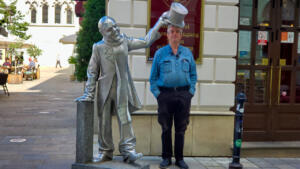 Schöne Náci, an eccentric & beloved local street character in Bratislava.