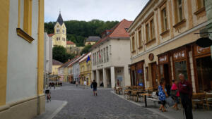Mike touring Trencin, Slovakia
