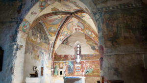 Paintings from 1330 - 1400 in the Church of St. Giles, Poprad, Slovakia