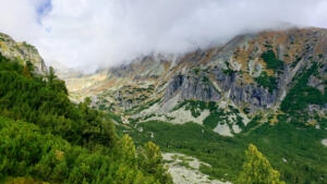 View from cable car at Štrbské Pleso, Slovakia