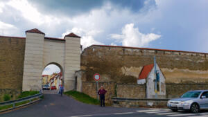 Walls surround the city of Levoca, Slovakia