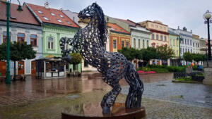 Statue made with horsehoes in Prešov SK