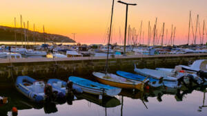 Beautiful sunset greeted us in Koper, Slovenia
