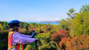 Ride in Croatia overlooking Piran, Slovenia