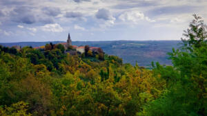 View of Grožnjan, Croatia from the road