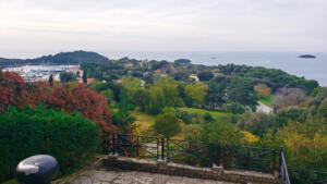View from long climb up hill in Vrsar, Croatia