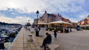Waterfront area in Rovinj, Croatia