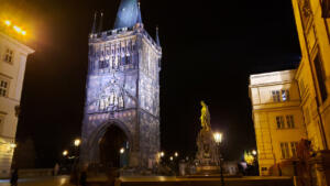 Charles Bridge in Prague at night