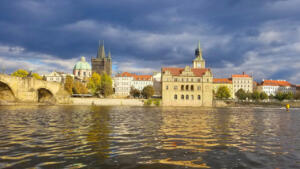 Charles Bridge and Lesser Town Prague from boat tour