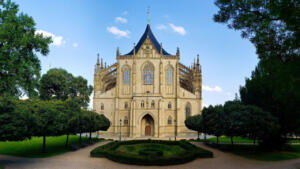 Front of St. Barbara's Church in Kutná Hora