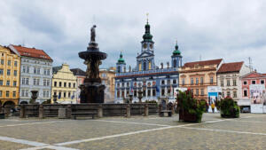 Main square in České Budějovice, CZ