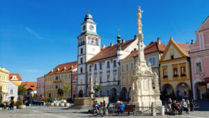 Main square in Třeboň, CZ
