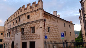 Really great plaster work all over Prachatice, CZ