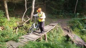 Lovely path on bike ride to Kaplice, CZ