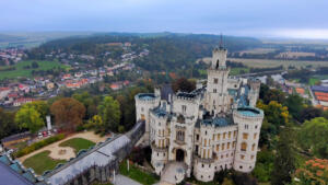 Hluboká Castle from our drone