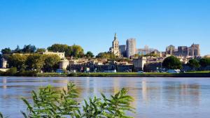 Avignon across the Rhône river