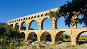 Pont du Gard, highest known aqueduct bridge in the Roman world near Nîmes, France