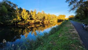 Phenomenal reflections on bike ride mear Tarascon, France