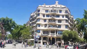 An apartment building designed by Gaudí in Barcelona