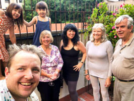 Vogel family including Carsten's mother at their home in Barcelona