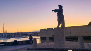 Concarneau, France at sunset. Short walk from our campground.